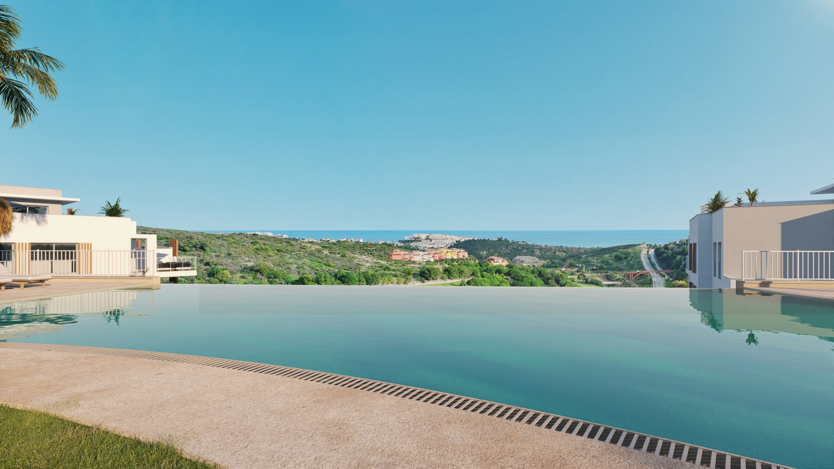 Abril Doña Julia – Casares - infinity pool with panoramic sea and hillside views from luxury new-build development