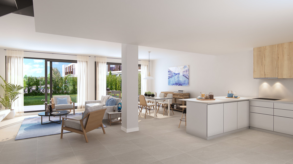 Adel San Roque – San Roque - open-plan kitchen, dining and living area with large sliding doors to garden