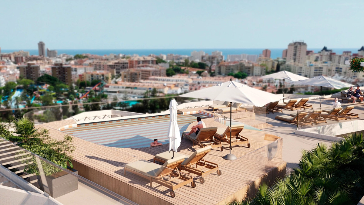 Lakün FASE II – Las Lagunas - rooftop infinity pool and sun deck with panoramic views over Las Lagunas and the Mediterranean Sea