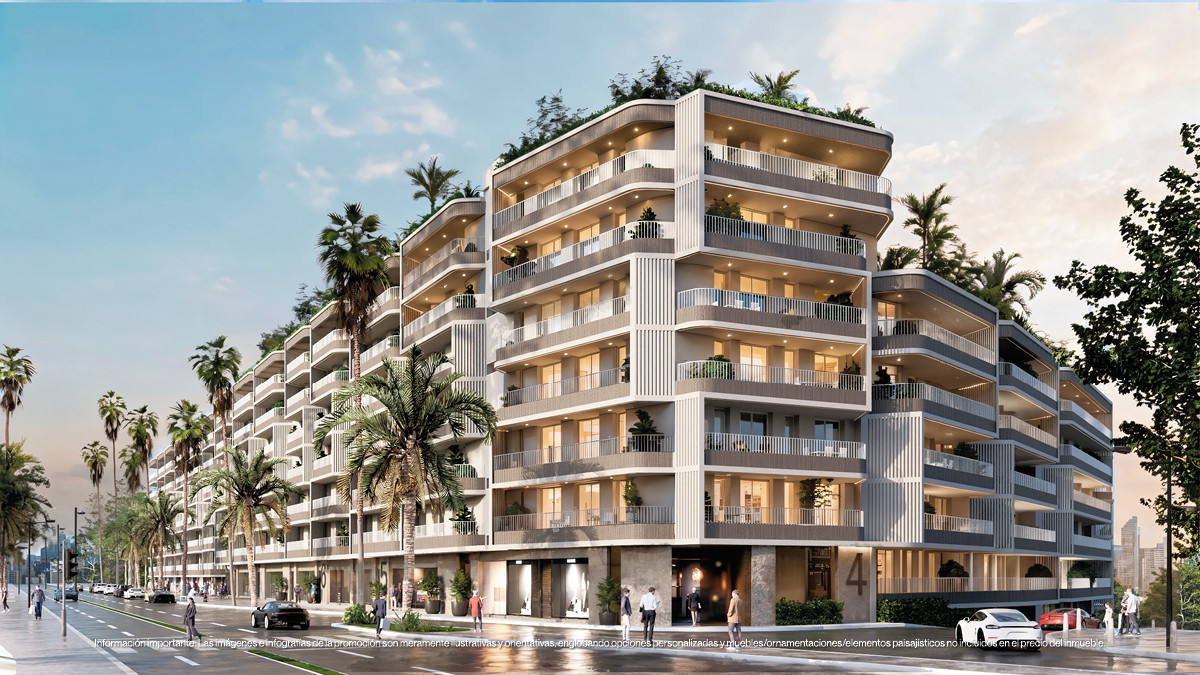 Magna Torremolinos Fase II – Torremolinos - luxury residential exterior facade with wraparound balconies and palm trees