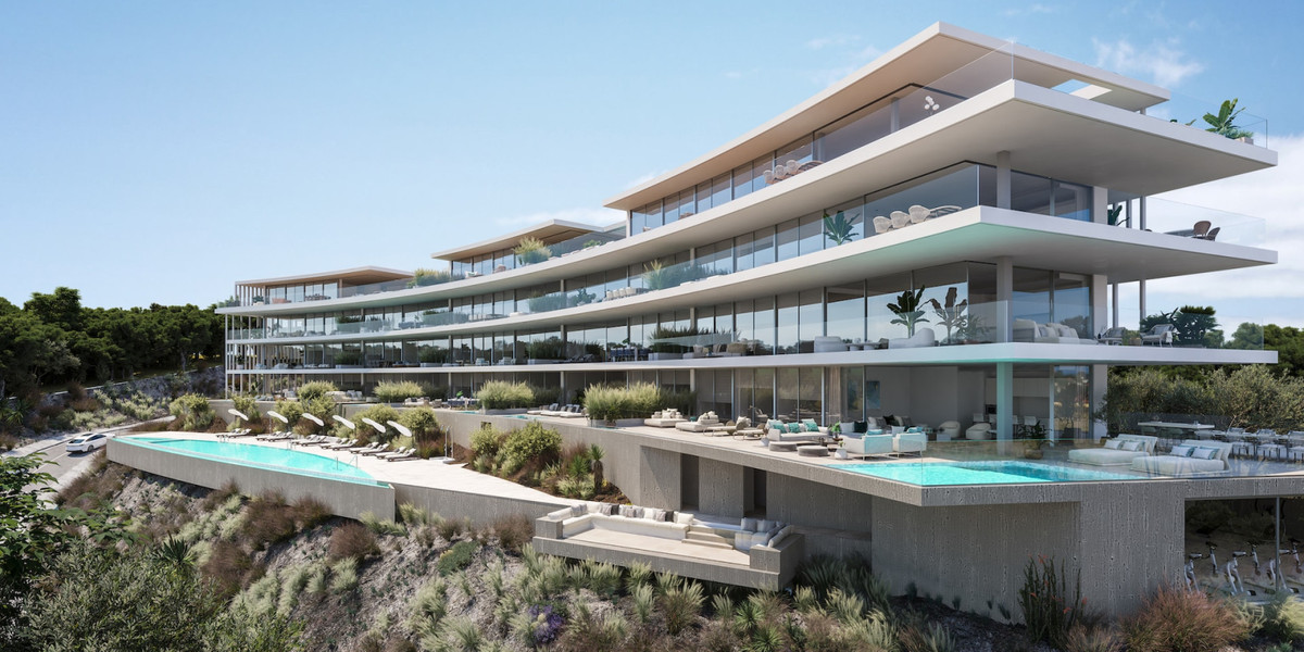 Lighthouse Higuerón Residences – Fuengirola - luxury modern exterior with infinity pools, terraces and landscaped grounds