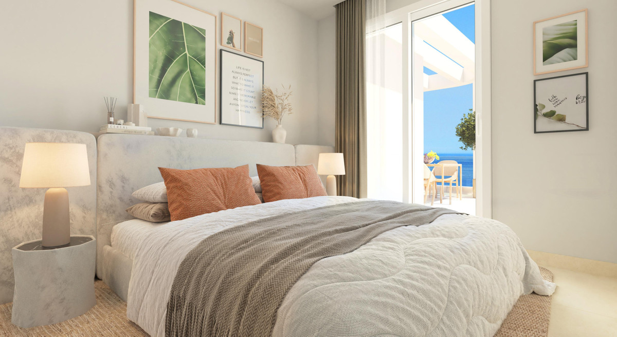 Royal Palms Mijas – FASE IV-4 – La Cala de Mijas - bright master bedroom with terrace access and sea views