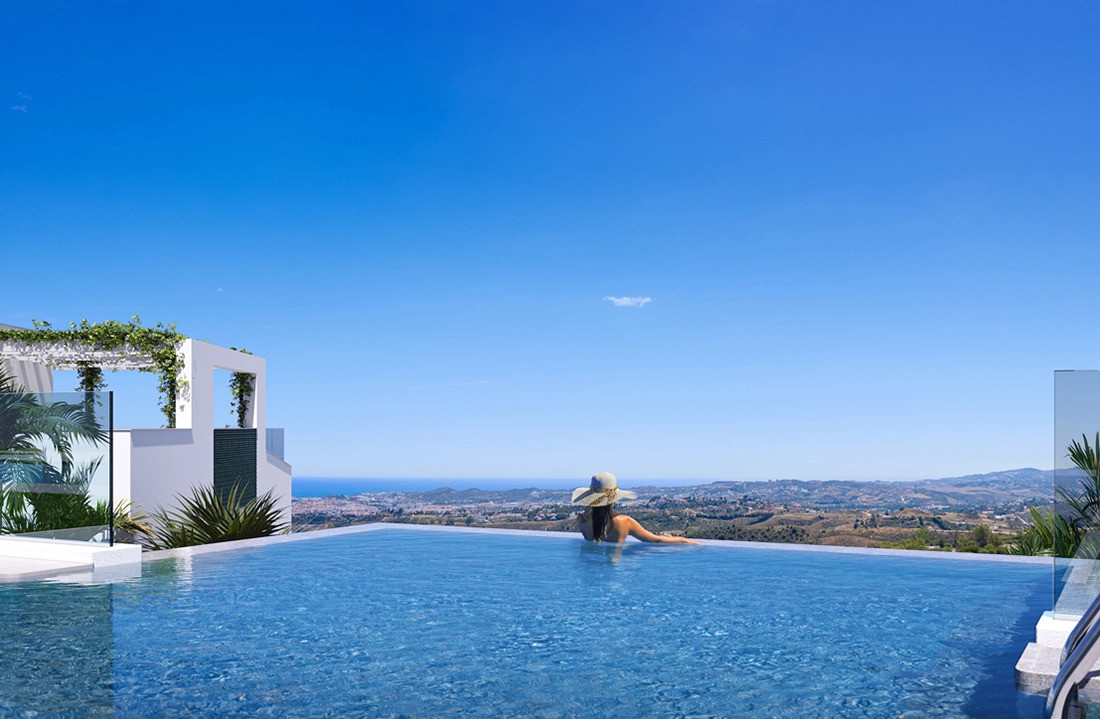 Mijas Seaviews FASE II – Mijas - infinity pool with panoramic sea and valley views on a sunny day